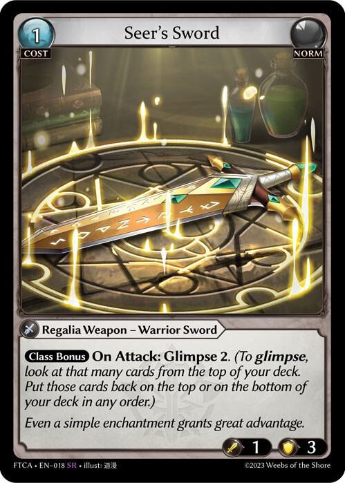 Seers Sword 018 (Fractured Crown)  - Foil | Good Games Adelaide SA