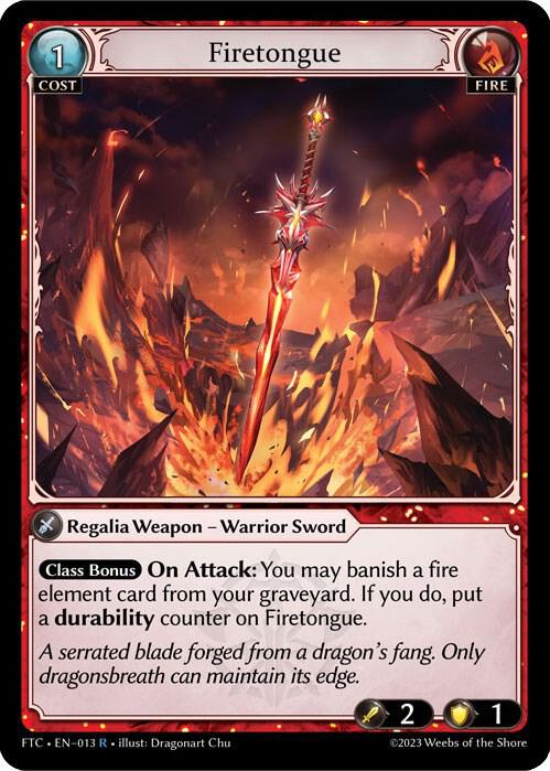 Firetongue 013 (Fractured Crown)  - Foil | Good Games Adelaide SA