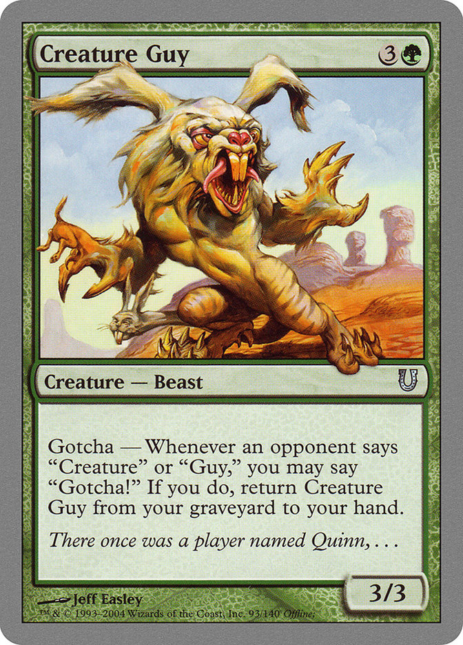 Creature Guy 93 (Unhinged)  - Foil | Good Games Adelaide SA