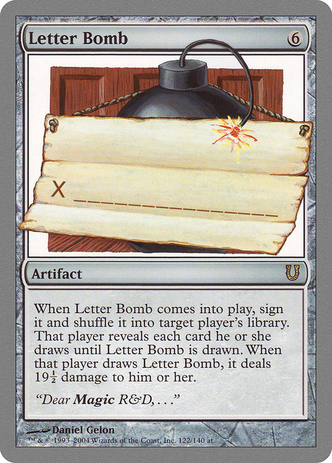 Letter Bomb 122 (Unhinged)  | Good Games Adelaide SA