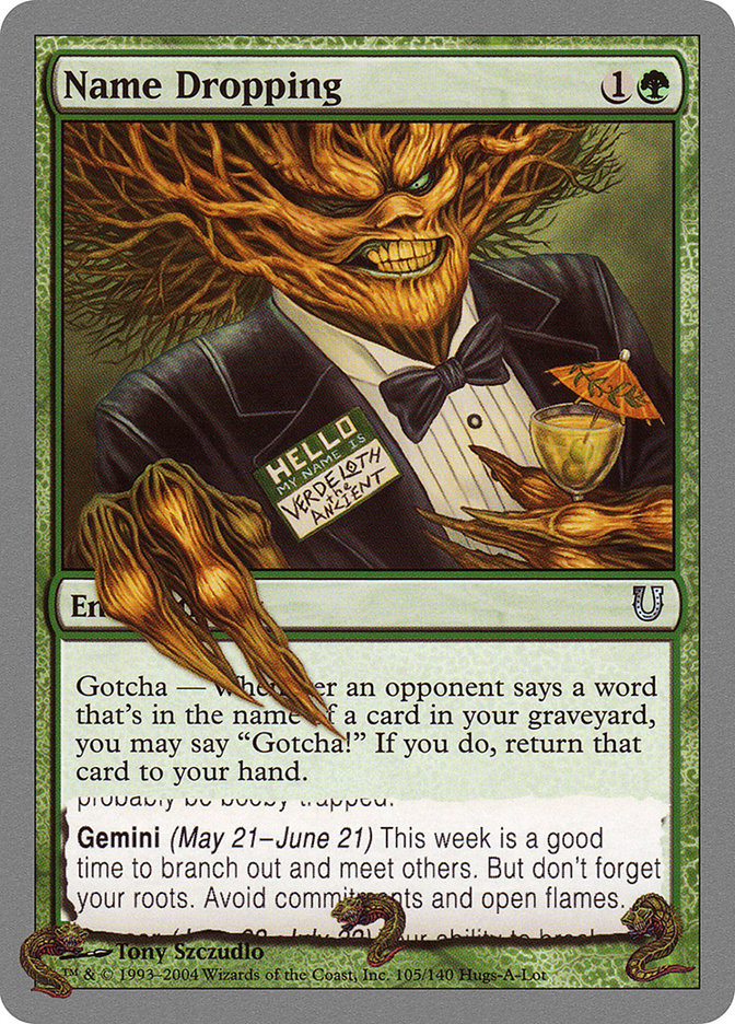 Name Dropping 105 (Unhinged)  - Foil | Good Games Adelaide SA