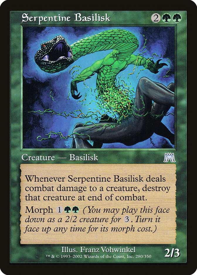 Serpentine Basilisk 280 (Onslaught)  - Foil | Good Games Adelaide SA