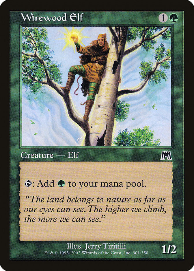 Wirewood Elf 301 (Onslaught)  - Foil | Good Games Adelaide SA