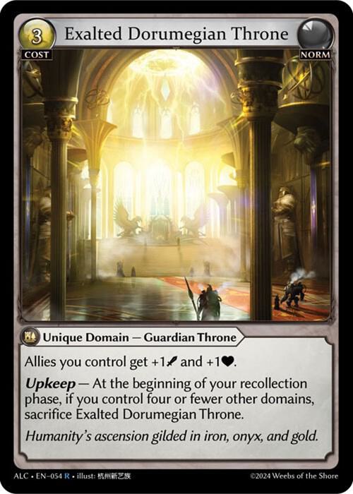 exalted dorumegian throne 054 (Alchemical Revolution)  | Good Games Adelaide SA