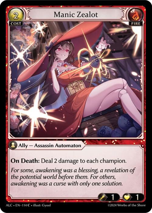 manic zealot 114 (Alchemical Revolution)  | Good Games Adelaide SA