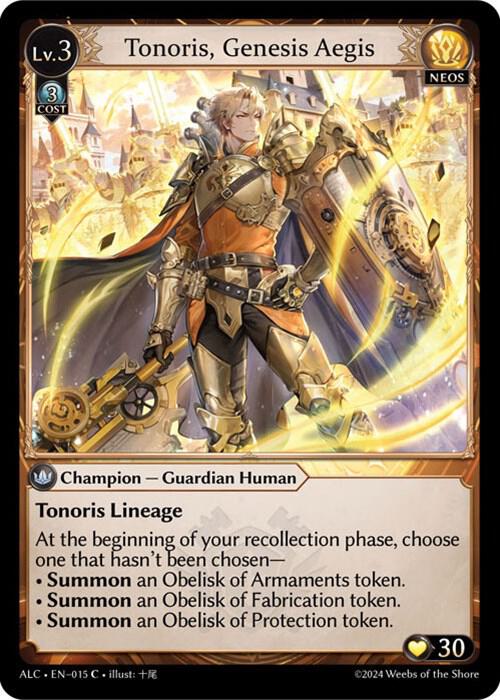 tonoris genesis aegis 015 (Alchemical Revolution)  - Foil | Good Games Adelaide SA