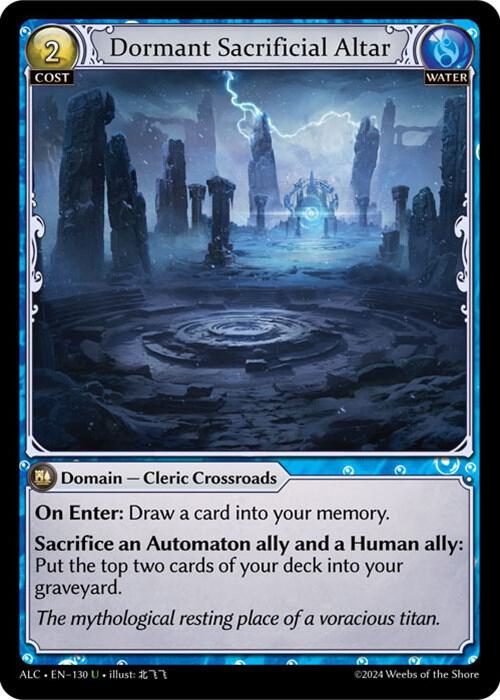 Dormant Sacrificial Altar 130 (Alchemical Revolution)  - Foil | Good Games Adelaide SA