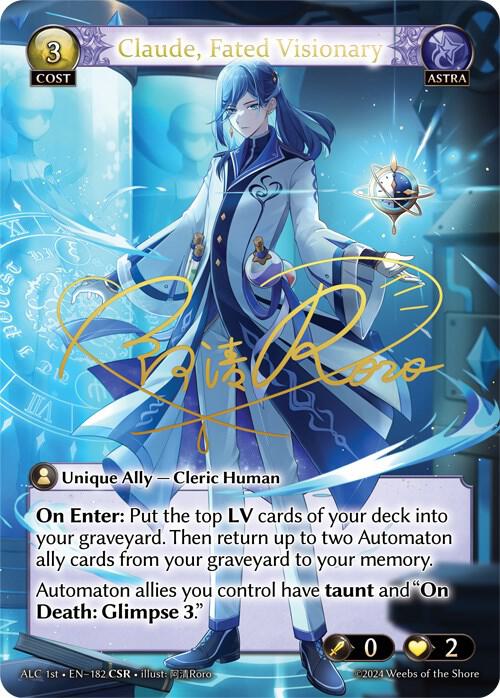 Claude Fated Visionary CSR ALC1E 182 (Alchemical Revolution)  - Foil | Good Games Adelaide SA