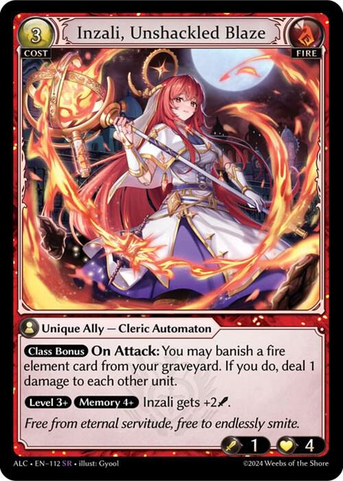 Inzali Unshackled Blaze 112 (Alchemical Revolution)  | Good Games Adelaide SA