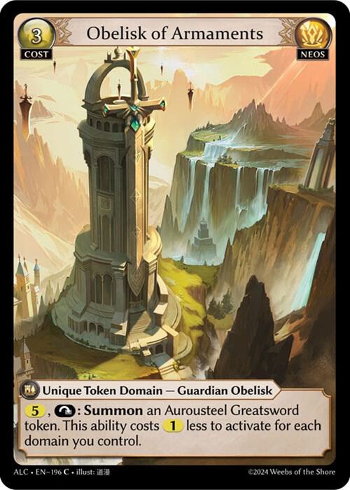 obelisk of armaments 196 (Alchemical Revolution)  - Foil | Good Games Adelaide SA
