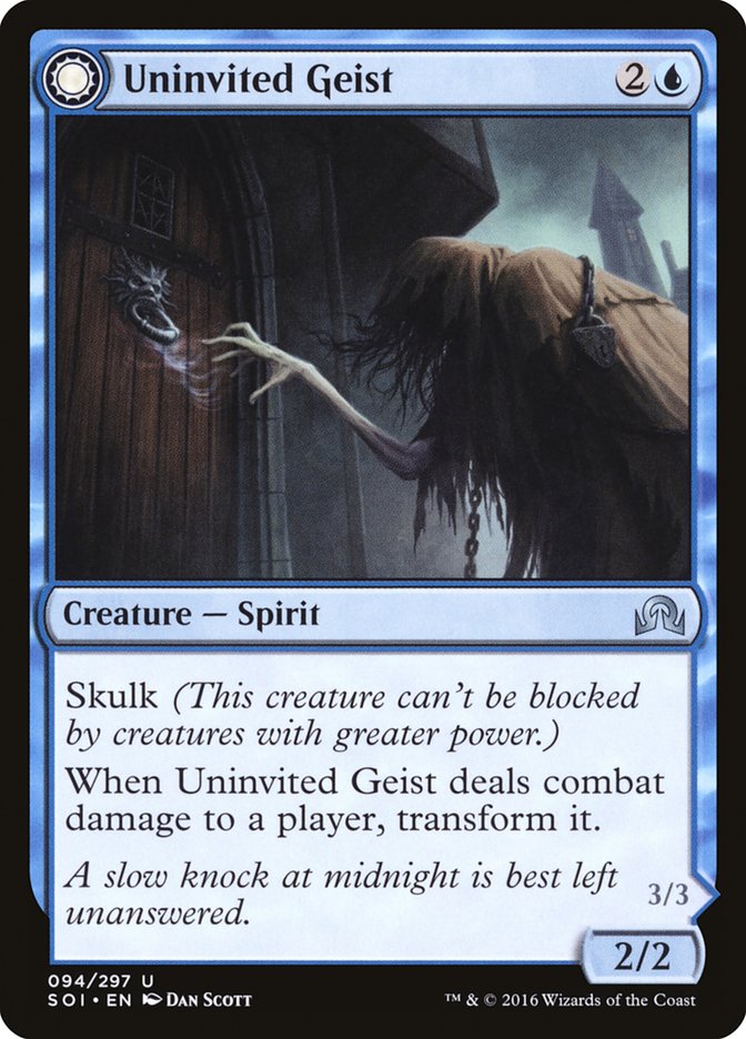 Uninvited Geist // Unimpeded Trespasser 94 (Shadows over Innistrad)  - Foil | Good Games Adelaide SA