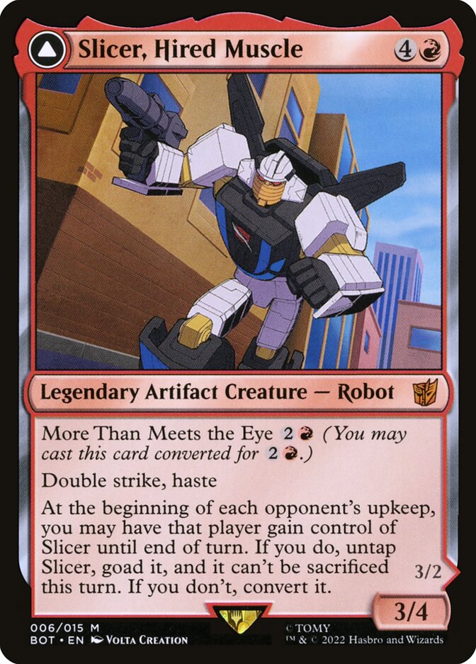Slicer, Hired Muscle // Slicer, High-Speed Antagonist 6 (Universes Beyond: Transformers)  - Foil | Good Games Adelaide SA