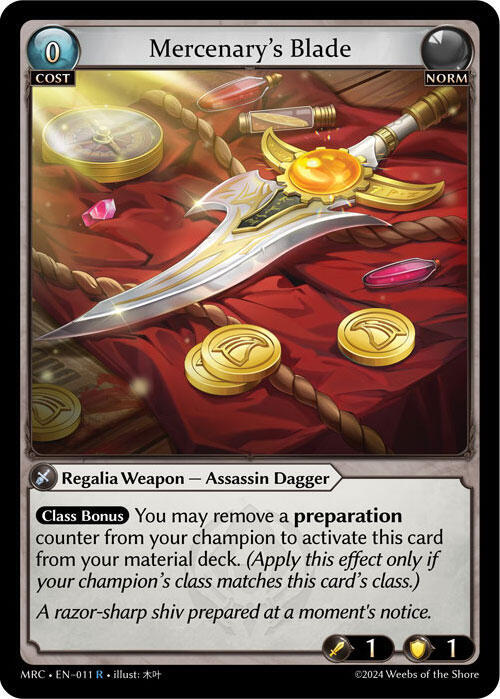 Mercenarys Blade 011 (Mercurial Heart)  - Foil | Good Games Adelaide SA