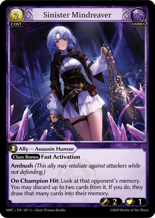 Sinister Mindreaver 187 (Mercurial Heart)  - Foil | Good Games Adelaide SA