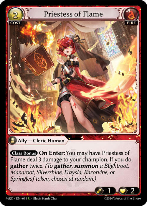 Priestess of Flame 094 (Mercurial Heart)  - Foil | Good Games Adelaide SA