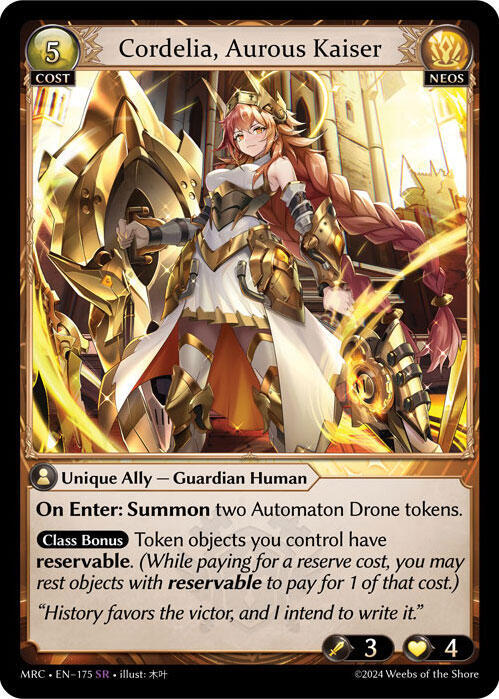 Cordelia Aurous Kaiser 175 (Mercurial Heart)  - Foil | Good Games Adelaide SA