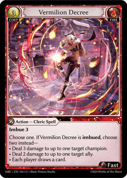 Vermilion Decree 102 (Mercurial Heart)  - Foil | Good Games Adelaide SA