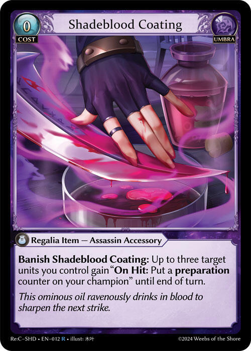 Shadeblood Coating 012 (Tristan Re:Collection, Shadowdancer)  | Good Games Adelaide SA