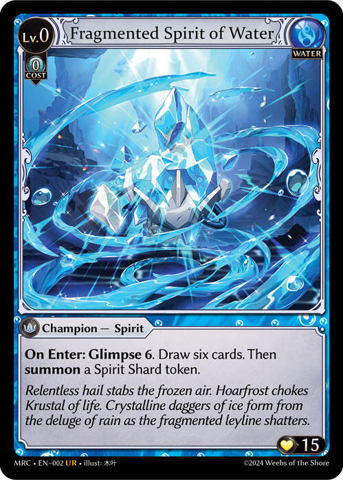Fragmented Spirit of Water 002 (Mercurial Heart)  - Foil | Good Games Adelaide SA