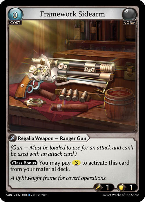 Framework Sidearm 010 (Mercurial Heart)  - Foil | Good Games Adelaide SA
