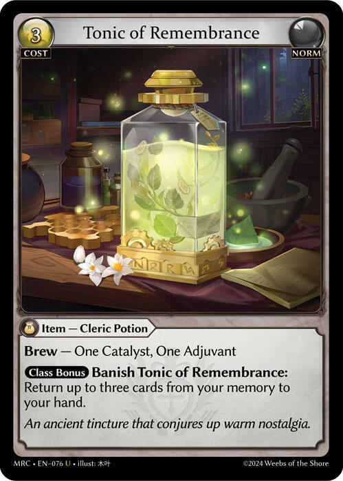 Tonic of Remembrance 076 (Mercurial Heart)  | Good Games Adelaide SA