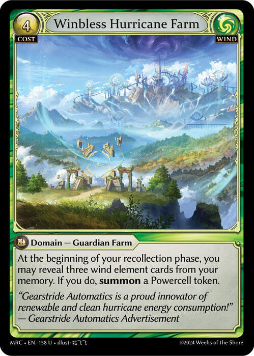 Winbless Hurricane Farm 158 (Mercurial Heart)  - Foil | Good Games Adelaide SA