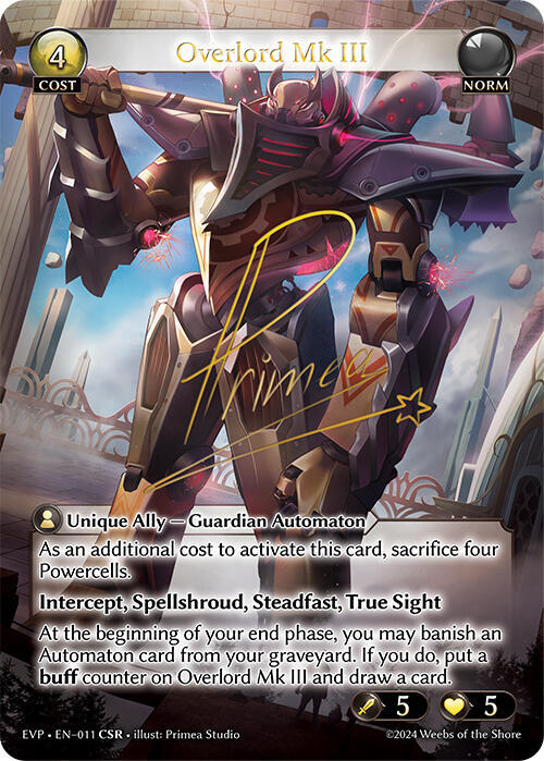 Overlord Mk III 011 (Promotional Cards)  - Foil | Good Games Adelaide SA