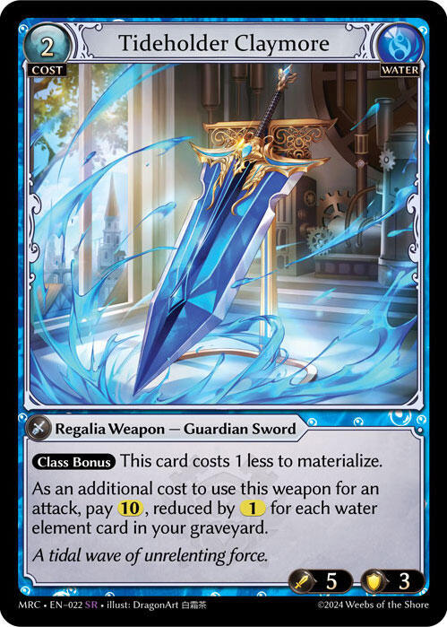 Tideholder Claymore 022 (Mercurial Heart)  - Foil | Good Games Adelaide SA