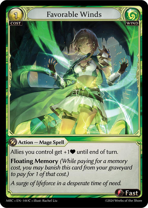 Favorable Winds 144 (Mercurial Heart)  - Foil | Good Games Adelaide SA