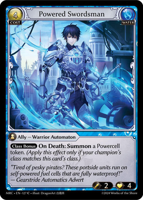 Powered Swordsman 127 (Mercurial Heart)  - Foil | Good Games Adelaide SA