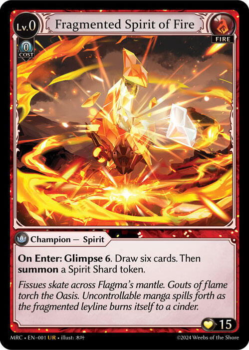 Fragmented Spirit of Fire 001 (Mercurial Heart)  - Foil | Good Games Adelaide SA