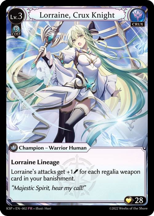 Lorraine Crux Knight 002 (Kickstarter Promotional Cards)  - Foil | Good Games Adelaide SA