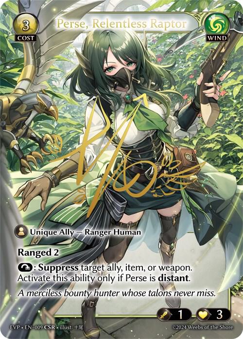 Perse Relentless Raptor 009 (Alchemical Revolution Event Pack)  - Foil | Good Games Adelaide SA