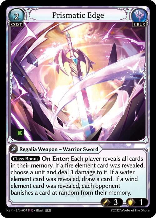 Prismatic Edge 007 (Kickstarter Promotional Cards)  - Foil | Good Games Adelaide SA