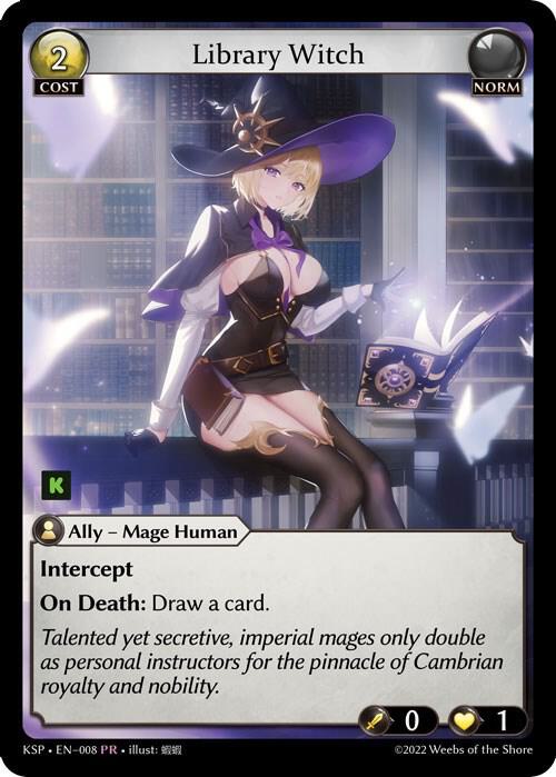 Library Witch 008 (Kickstarter Promotional Cards)  - Foil | Good Games Adelaide SA