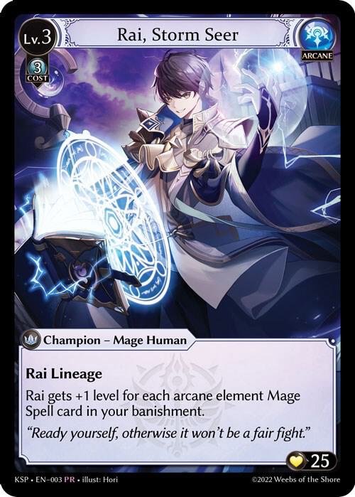 Rai Storm Seer 003 (Kickstarter Promotional Cards)  - Foil | Good Games Adelaide SA