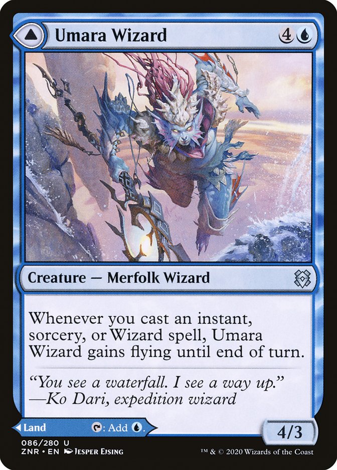 Umara Wizard // Umara Skyfalls 86 (Zendikar Rising)  - Foil | Good Games Adelaide SA