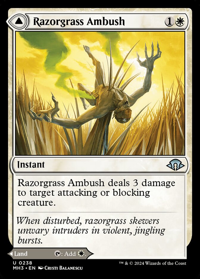 Razorgrass Ambush // Razorgrass Field 238 (Modern Horizons 3)  - Foil | Good Games Adelaide SA