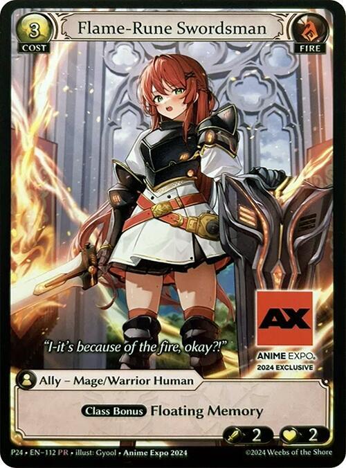 Flame Rune Swordsman 112 (Promotional Cards)  - Foil | Good Games Adelaide SA