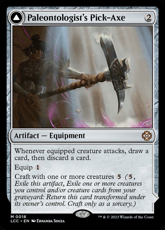 Paleontologist's Pick-Axe // Dinosaur Headdress 16 (Commander: The Lost Caverns of Ixalan)  - Foil | Good Games Adelaide SA