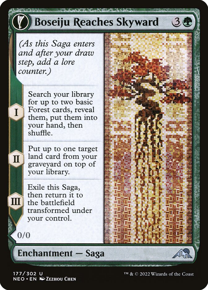 Boseiju Reaches Skyward // Branch of Boseiju 177 (Kamigawa: Neon Dynasty)  - Foil | Good Games Adelaide SA