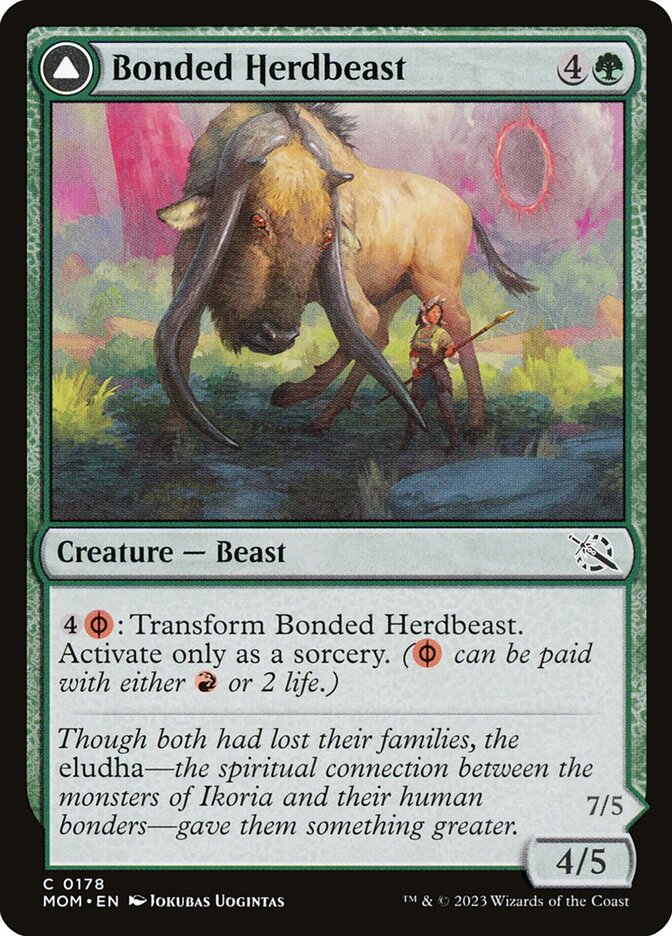 Bonded Herdbeast // Plated Kilnbeast 178 (March of the Machine)  - Foil | Good Games Adelaide SA