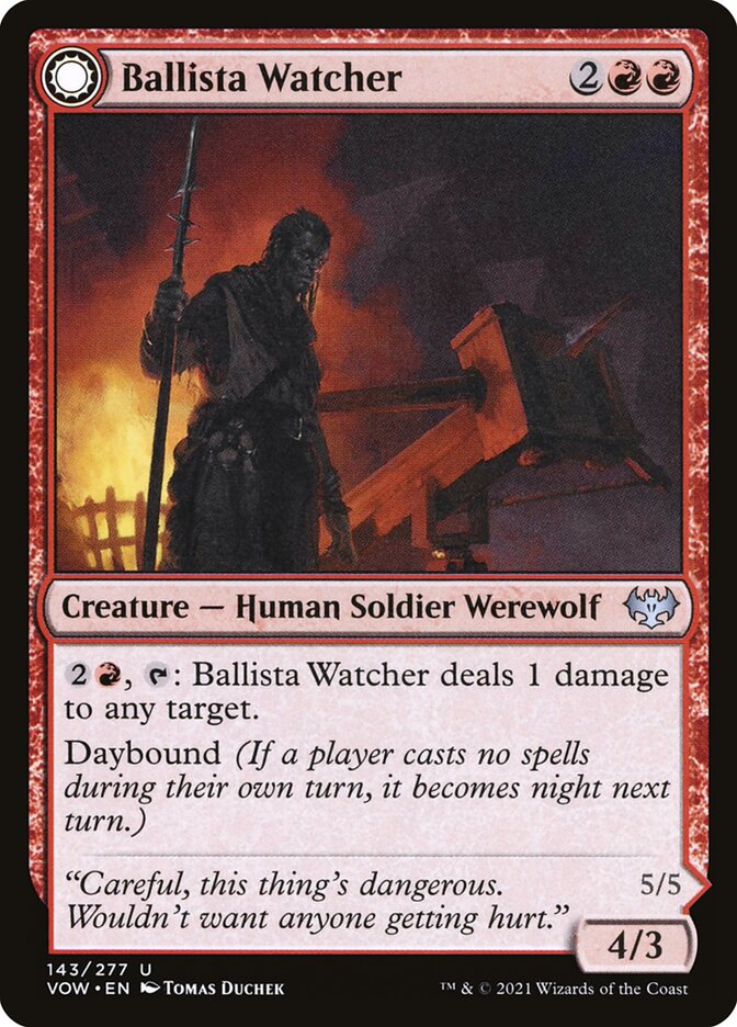 Ballista Watcher // Ballista Wielder 143 (Innistrad: Crimson Vow)  - Foil | Good Games Adelaide SA