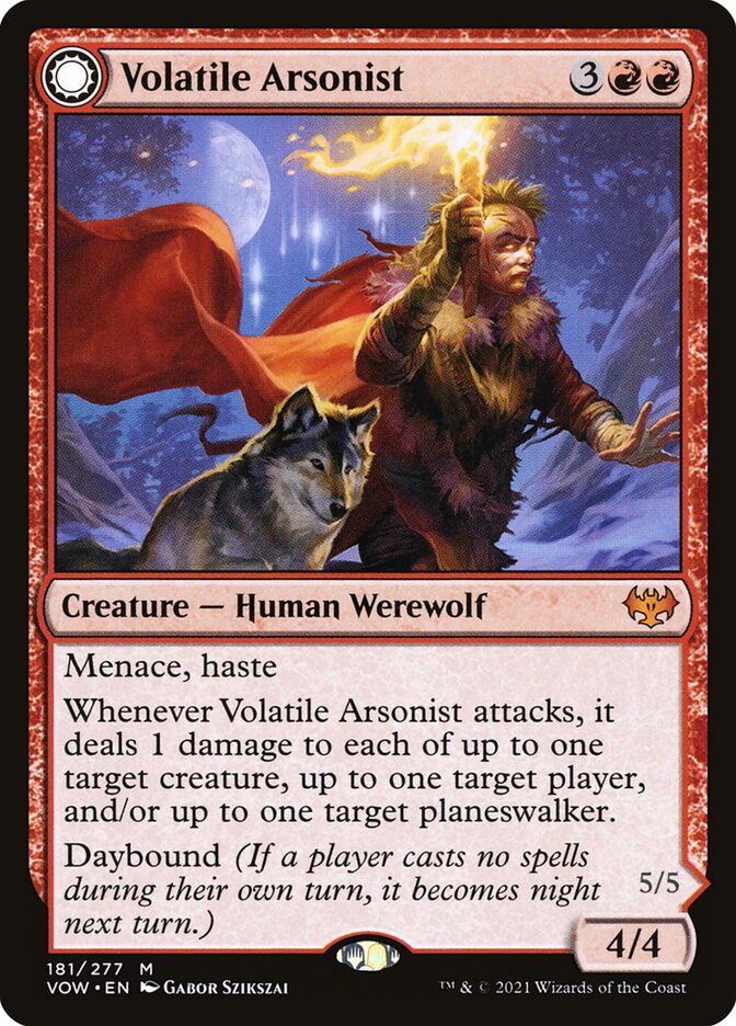 Volatile Arsonist // Dire-Strain Anarchist 181 (Innistrad: Crimson Vow)  - Foil | Good Games Adelaide SA