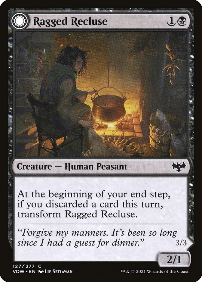 Ragged Recluse // Odious Witch 127 (Innistrad: Crimson Vow)  - Foil | Good Games Adelaide SA