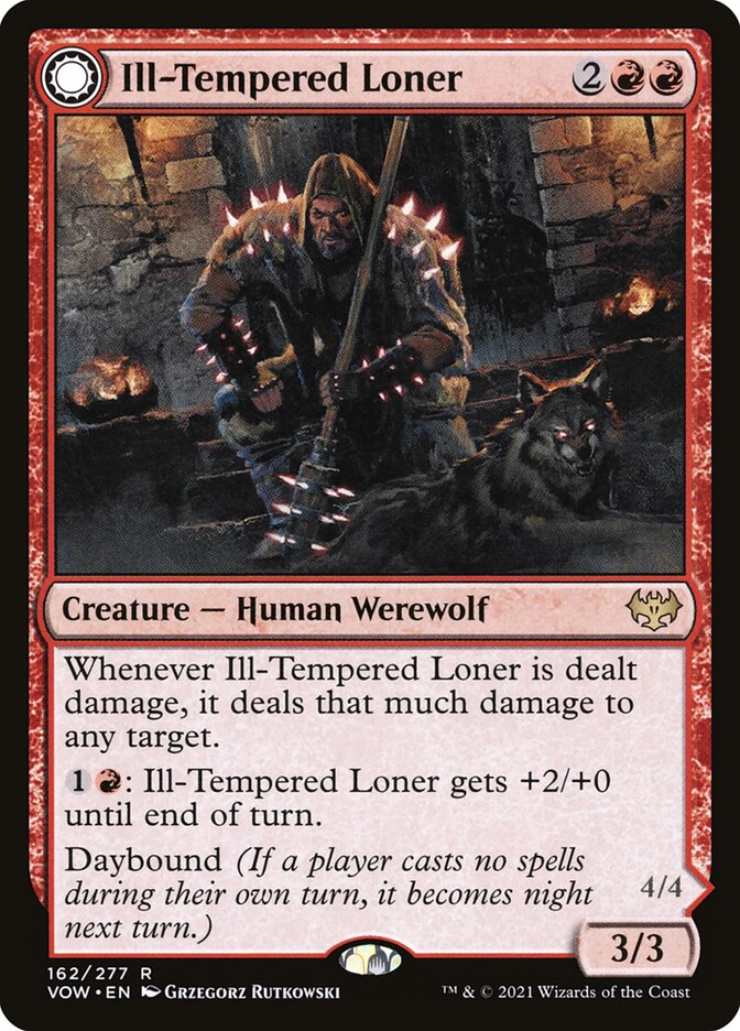 Ill-Tempered Loner // Howlpack Avenger 162 (Innistrad: Crimson Vow)  - Foil | Good Games Adelaide SA