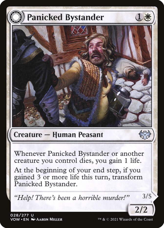 Panicked Bystander // Cackling Culprit 28 (Innistrad: Crimson Vow)  - Foil | Good Games Adelaide SA