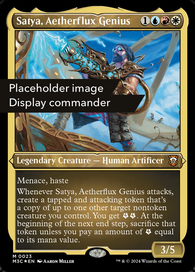 Satya Aetherflux Genius Display Commander Ripple Foil Thick Stock 150 (Commander: Modern Horizons 3)  - Foil | Good Games Adelaide SA