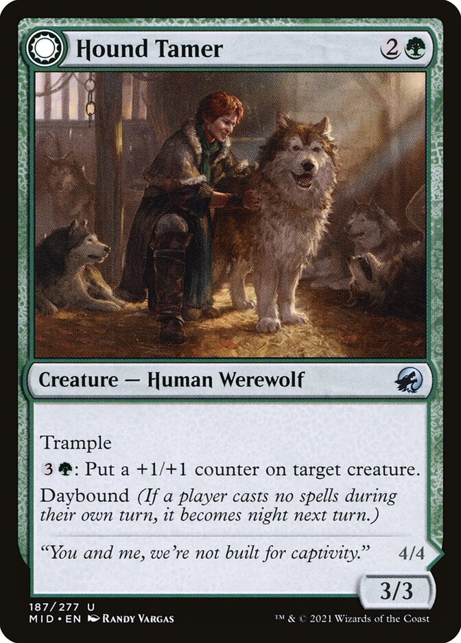 Hound Tamer // Untamed Pup 187 (Innistrad: Midnight Hunt)  - Foil | Good Games Adelaide SA
