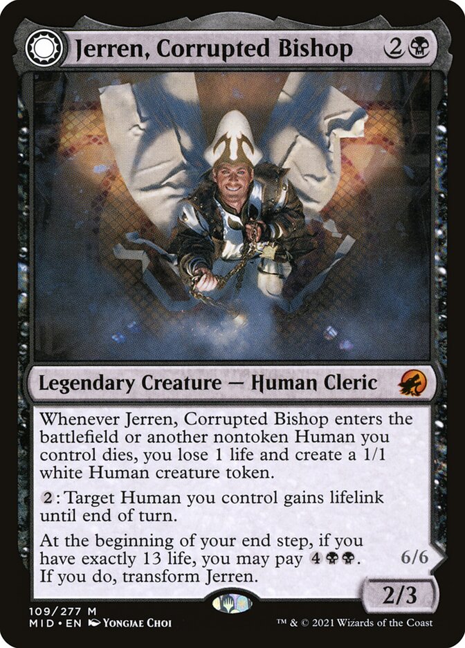 Jerren, Corrupted Bishop // Ormendahl, the Corrupter 109 (Innistrad: Midnight Hunt)  | Good Games Adelaide SA